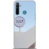 MRCİLETİSİM (mrc204) Tam Ekran Koruyucu Kılıf HD Baskılı Kılıf Hello GoodBye Realme 5i ile uyumlu