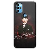 MRCİLETİSİM (mrc20413) Kemal Atatürk Kılıf HD Desen Baskılı Arka Kapak Omix X500 ile uyumlu