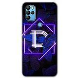 MRCİLETİSİM (mrc20435) Dark Neon Yaprak D Harfi Kılıf HD Desen Baskılı Arka Kapak Omix X500 ile uyumlu