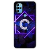 MRCİLETİSİM (mrc20448) Dark Neon Yaprak O Harfi Kılıf HD Desen Baskılı Arka Kapak Omix X500 ile uyumlu