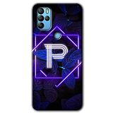 MRCİLETİSİM (mrc20462) Dark Neon Yaprak P Harfi Kılıf HD Desen Baskılı Arka Kapak Omix X500 ile uyumlu