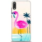 MRCİLETİSİM (mrc20811) Tam Ekran Koruyucu Kılıf HD Baskılı Kılıf Flamingo Huawei Y7 Prime 2019 ile uyumlu