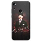 MRCİLETİSİM mrc22448 Kemal Atatürk Kılıf Baskılı Kapak 5D Tam Kaplayan Cam Huawei Y6s ile uyumlu