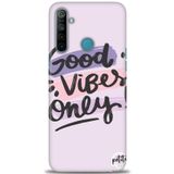 MRCİLETİSİM (mrc227) Tam Ekran Koruyucu Kılıf HD Baskılı Kılıf Good Vibes Realme 5i ile uyumlu