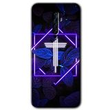 MRCİLETİSİM (mrc2316) Dark Neon Yaprak T Harfi Kılıf Baskılı Kapak Tam Kaplayan Mat Seramik Oppo Reno 2z ile uyumlu