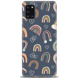 MRCİLETİSİM (mrc2366) Tam Ekran Koruyucu Kılıf HD Baskılı Kılıf Gökyüzü Kalp Oppo A31 ile uyumlu