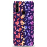 MRCİLETİSİM (mrc2414) Tam Ekran Koruyucu Kılıf HD Baskılı Kılıf Renkli Kalpler Oppo A31 ile uyumlu