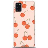 MRCİLETİSİM (mrc2445) Tam Ekran Koruyucu Kılıf HD Baskılı Kılıf Büyük Kirazlar Oppo A31 ile uyumlu