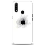 MRCİLETİSİM (mrc2456) Tam Ekran Koruyucu Kılıf HD Baskılı Kılıf Siyah Elma Oppo A31 ile uyumlu
