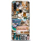 MRCİLETİSİM (mrc2458) Tam Ekran Koruyucu Kılıf HD Baskılı Kılıf Pink Motel Oppo A31 ile uyumlu
