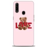 MRCİLETİSİM (mrc2468) Tam Ekran Koruyucu Kılıf HD Baskılı Kılıf Love Bear Oppo A31 ile uyumlu