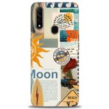 MRCİLETİSİM (mrc2469) Tam Ekran Koruyucu Kılıf HD Baskılı Kılıf Moon Oppo A31 ile uyumlu