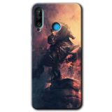 MRCİLETİSİM mrc26096 Atatürk Portre Kılıf Baskılı Kapak 5D Tam Kaplayan Cam Huawei P30 Lite ile uyumlu