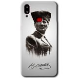 MRCİLETİSİM mrc2654 Mustafa Kemal Atatürk Kılıf Baskılı Kapak 5D Tam Kaplayan Cam Samsung Galaxy A10s ile uyumlu