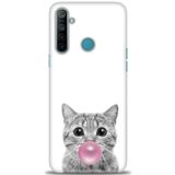 MRCİLETİSİM (mrc299) Tam Ekran Koruyucu Kılıf HD Baskılı Kılıf Cat Realme 5i ile uyumlu