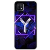 MRCİLETİSİM (mrc30920) Dark Neon Yaprak Y Harfi Kılıf HD Desen Baskılı Arka Kapak Oppo A15 ile uyumlu