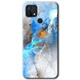 MRCİLETİSİM (mrc31111) Mavi Buzul Kılıf HD Desen Baskılı Arka Kapak+Temperli Cam Oppo A15s ile uyumlu