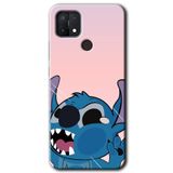 MRCİLETİSİM (mrc31256) Stitch Kılıf HD Desen Baskılı Arka Kapak+Temperli Cam Oppo A15s ile uyumlu