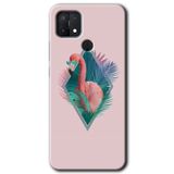 MRCİLETİSİM (mrc31338) Flamingo Kılıf HD Desen Baskılı Arka Kapak+Temperli Cam Oppo A15s ile uyumlu