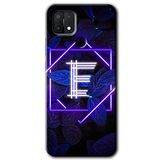 MRCİLETİSİM (mrc31986) Dark Neon Yaprak E Harfi Kılıf HD Desen Baskılı Arka Kapak Oppo A15s ile uyumlu