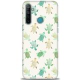 MRCİLETİSİM (mrc330) Tam Ekran Koruyucu Kılıf HD Baskılı Kılıf Minik Kaplumbağalar Realme 5i ile uyumlu
