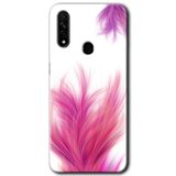 MRCİLETİSİM (mrc33714) Pembe Tüy Kılıf HD Desen Baskılı Arka Kapak+Temperli Cam Oppo A31 ile uyumlu