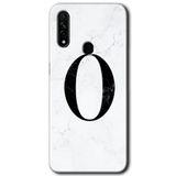 MRCİLETİSİM (mrc34071) Beyaz Mermer Desenli O Harfi Kılıf HD Desen Baskılı Arka Kapak Oppo A31 ile uyumlu