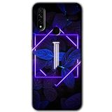 MRCİLETİSİM (mrc34192) Dark Neon Yaprak I Harfi Kılıf HD Desen Baskılı Arka Kapak Oppo A31 ile uyumlu