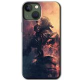 MRCİLETİSİM mrc34346 Atatürk Portre Kılıf Baskılı Kapak 5D Tam Kaplayan Cam iPhone 13 ile uyumlu