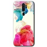 MRCİLETİSİM (mrc34907) Gökkuşağı Color Kılıf HD Desen Baskılı Arka Kapak Oppo A5 2020 ile uyumlu