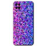 MRCİLETİSİM mrc3530 Pixel Mozaik Kılıf Baskılı Kapak 5D Tam Kaplayan Cam Samsung Galaxy A12 ile uyumlu