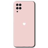 MRCİLETİSİM mrc3583 Sade Kalp Kılıf Baskılı Kapak 5D Tam Kaplayan Cam Samsung Galaxy A12 ile uyumlu