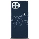 MRCİLETİSİM (mrc3606) Tam Ekran Koruyucu Kılıf HD Baskılı Kılıf Uçak ve Dünya Oppo A73 ile uyumlu