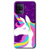 MRCİLETİSİM (mrc3758) Unicorn Sleep Kılıf Baskılı Kapak Tam Kaplayan Mat Seramik Oppo Reno 5 Lite ile uyumlu