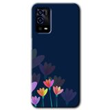 MRCİLETİSİM (mrc38104) Çizim Çiçekleri Kılıf HD Desen Baskılı Arka Kapak+Temperli Cam Oppo A55 ile uyumlu