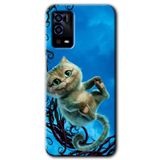 MRCİLETİSİM (mrc38552) Çılgın Kedi Kılıf HD Desen Baskılı Arka Kapak Oppo A55 ile uyumlu