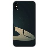 MRCİLETİSİM mrc40759 Space Planet Kılıf Baskılı Kapak 5D Tam Kaplayan Cam iPhone Xs ile uyumlu
