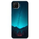 MRCİLETİSİM (mrc40949) Night Fores Mount Kılıf HD Desen Baskılı Arka Kapak+Temperli Cam Oppo A73 ile uyumlu