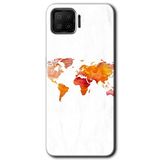 MRCİLETİSİM (mrc41683) Dünya Haritası Kılıf HD Desen Baskılı Arka Kapak Oppo A73 ile uyumlu