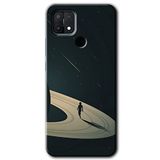 MRCİLETİSİM mrc42409 Space Planet Kılıf Baskılı Kapak 5D Tam Kaplayan Cam Oppo A15s ile uyumlu