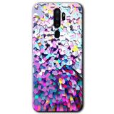 MRCİLETİSİM (mrc43147) Mosaic Fragments Colorfull Kılıf HD Desen Baskılı Arka Kapak+Temperli Cam Oppo A9 2020 ile uyumlu