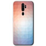 MRCİLETİSİM (mrc43298) Polygon Graident 3 Kılıf HD Desen Baskılı Arka Kapak+Temperli Cam Oppo A9 2020 ile uyumlu