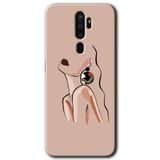 MRCİLETİSİM (mrc43554) Çizim Silüet Kılıf HD Desen Baskılı Arka Kapak+Temperli Cam Oppo A9 2020 ile uyumlu