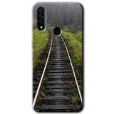 MRCİLETİSİM mrc43578 Tren Yolu Kılıf Baskılı Kapak 5D Tam Kaplayan Cam Oppo A31 ile uyumlu