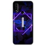 MRCİLETİSİM mrc43926 Dark Neon Yaprak İ Harfi Kılıf Baskılı Kapak 5D Tam Kaplayan Cam Oppo A31 ile uyumlu