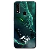 MRCİLETİSİM mrc43969 Yeşil Kurt Kılıf Baskılı Kapak 5D Tam Kaplayan Cam Oppo A31 ile uyumlu
