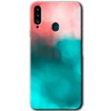 MRCİLETİSİM mrc4404 Flu Işık Kılıf Baskılı Kapak 5D Tam Kaplayan Cam Samsung Galaxy A20s ile uyumlu