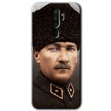 MRCİLETİSİM (mrc44042) Başkomutan Atatürk Kılıf HD Desen Baskılı Arka Kapak Oppo A9 2020 ile uyumlu