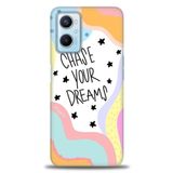 MRCİLETİSİM (mrc4408) Tam Ekran Koruyucu Kılıf HD Baskılı Kılıf Chase Your Dreams Oppo A96 4G ile uyumlu