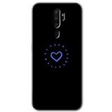 MRCİLETİSİM mrc44213 Heart Strokes Kılıf Baskılı Kapak 5D Tam Kaplayan Cam Oppo A5 2020 ile uyumlu